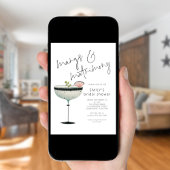 Minimalistische Margs en Huwelijk Vrijgezellenfees Kaart