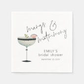 Minimalistische Margs en Huwelijk Vrijgezellenfees Servet (Voorkant)