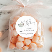 Minimalistische Margs Huwelijk Dank u Vrijgezellen Ronde Sticker