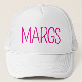 Minimalistische "MARGS" vrijgezellenfeesthoed Trucker Pet