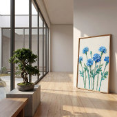 Minimalistische Marigold Bloesem Kunst Poster