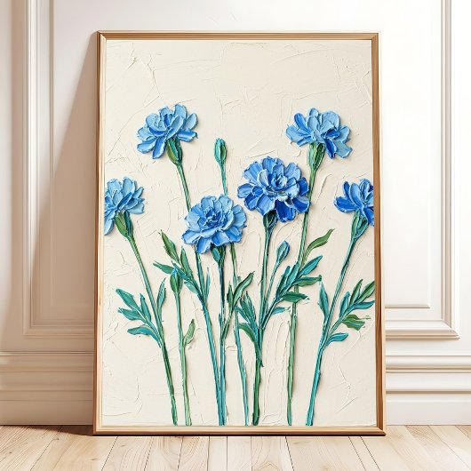 Minimalistische Marigold Bloesem Kunst Poster