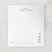 Minimalistische marine blauw bruiloft receptie pla plaatskaartje (Buitenkant ongevouwen)