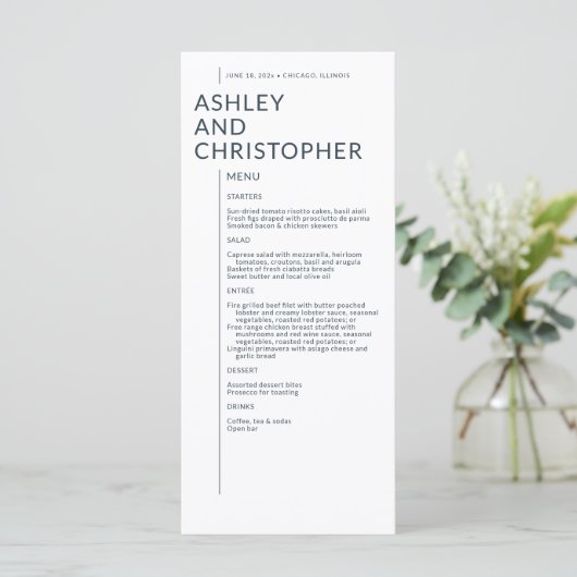 Minimalistische marine blauw geïsoleerde namen bru menu (Staand voorkant)