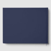 Minimalistische Marine Blauw Goud bruiloft Gastenboek (Achterkant)