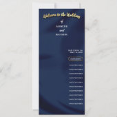 Minimalistische Marine Blauw Goud Classic Wedding  (Voorkant)