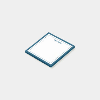 Minimalistische marine blauw twee grenzen post-it® notes