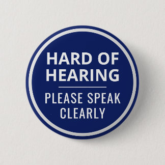 Minimalistische Marine Blauw Wit Hard van het Geho Ronde Button 5,7 Cm