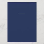 Minimalistische marine de nacht voor de bruiloft menu (Achterkant)