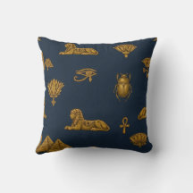 Minimalistische marine en antieke gouden Egyptisch