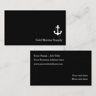 Minimalistische marinebevoorrading diensten visitekaartje