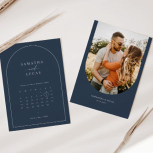 Minimalistische marineboog foto kalender Save the  Kaart