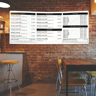 Minimalistische Market Stand Fastfood Restaurant M Spandoek