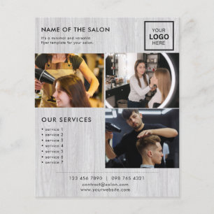 Minimalistische marketingfolder voor salon flyer