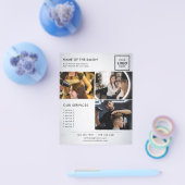 Minimalistische marketingfolder voor salon flyer (Enkel)
