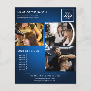 Minimalistische marketingfotoflyer voor salon flyer