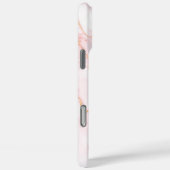 Minimalistische Marmeren Blush Roze Goud Initiaal Case-Mate iPhone Case (Achterkant / Rechts)