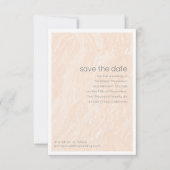 Minimalistische marmeren neutrale perzik elegante  save the date (Voorkant)
