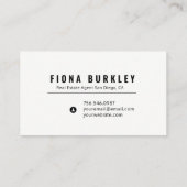 Minimalistische Marmeren Textuur Visitekaartje (Achterkant)