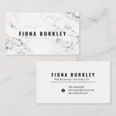 Minimalistische Marmeren Textuur Visitekaartje (Voorkant / Achterkant)