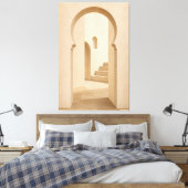 Minimalistische Marokkaanse boogcanvasprint Canvas Afdruk (Insitu (Slaapkamer))