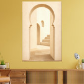 Minimalistische Marokkaanse boogcanvasprint Canvas Afdruk (Insitu (Woonkamer))