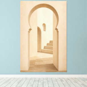 Minimalistische Marokkaanse boogcanvasprint Canvas Afdruk