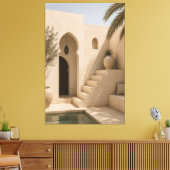 Minimalistische Marokkaanse Riad Canvas Print (Insitu (Woonkamer))