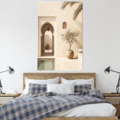 Minimalistische Marokkaanse Riad Canvasprint Canvas Afdruk (Insitu (Slaapkamer))