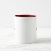 Minimalistische Maroon Custom Text Mum White Mok (Midden)