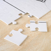 Minimalistische Massachusetts uit Boston Legpuzzel (Zijkant)