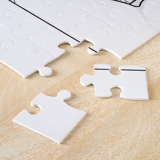 Minimalistische Massachusetts uit Boston Legpuzzel (Zijkant)