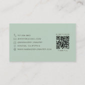 Minimalistische massagetherapeut monogram QR-code Visitekaartje (Achterkant)
