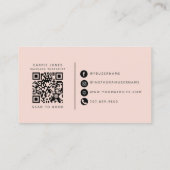 Minimalistische Massagetherapeut QR-code Visitekaartje (Achterkant)