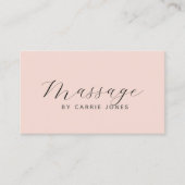 Minimalistische Massagetherapeut QR-code Visitekaartje (Voorkant)