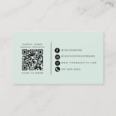 Minimalistische massagetherapeut QR-code Visitekaartje (Achterkant)