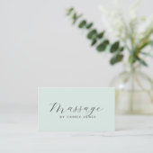 Minimalistische massagetherapeut QR-code Visitekaartje (Staand voorkant)
