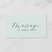 Minimalistische massagetherapeut QR-code Visitekaartje (Voorkant)