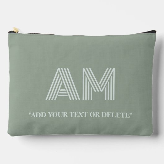 Minimalistische Matcha Groene Monogram Etui (Voorkant)
