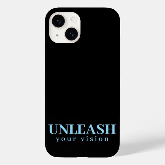 Minimalistische Matte Black Unleash Your Vision Qu Case-Mate iPhone Case (Achterkant)