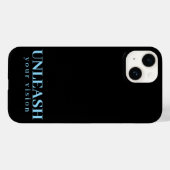 Minimalistische Matte Black Unleash Your Vision Qu Case-Mate iPhone Case (Achterkant (horizontaal))