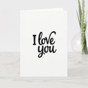 Minimalistische matte kalligrafie liefdeskaart kaart