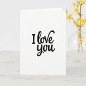 Minimalistische matte kalligrafie liefdeskaart kaart (Gele Bloem)