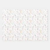 Minimalistische Meadowcore Neutrale Wilde Bloemen Inpakpapier Vel (Voorkant 2)