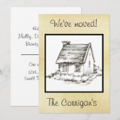 Minimalistische mededeling over de verplaatsing va aankondiging (Voorkant / Achterkant)