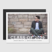 Minimalistische mededeling van het Afstuderen van  (Voorkant / Achterkant)