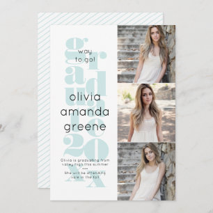 Minimalistische mededeling van het Afstuderen van Kaart