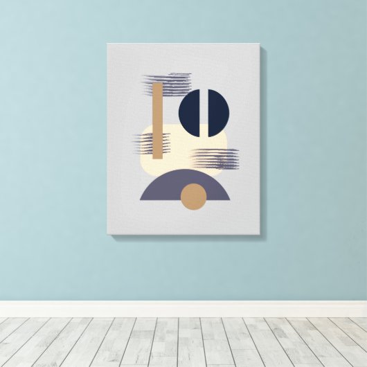 Minimalistische Meditatieve Monochrome Canvas Kuns (Insitu (Houten vloer))