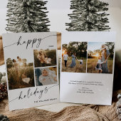 Minimalistische Meerdere Foto's Kerstvakantie Kaar Kaart