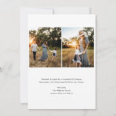 Minimalistische Meerdere Foto's Kerstvakantie Kaar Kaart (Achterkant)